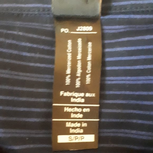 PAGE & TUTTLE | Men's Polo Shirt Blue Black Size Small - Picture 8 of 9